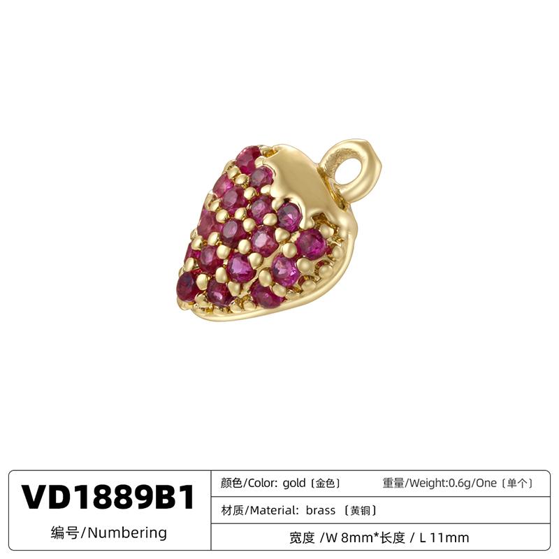 Insect/Fruit-Inspired Zirconia Charms Pendant for DIY Handmade Jewelry Accessories and Women's Jewelry Making Materials:VD1888