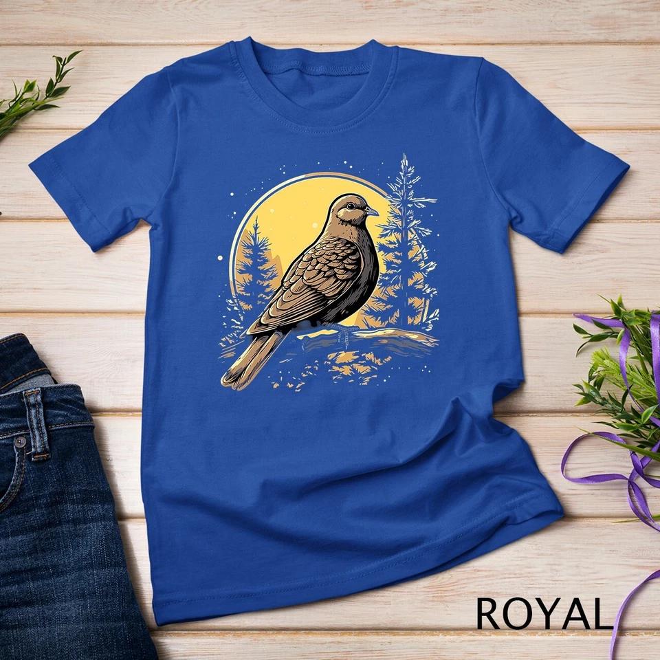 Retro Style Mourning Dove T-Shirt Unisex T-shirt 10 L