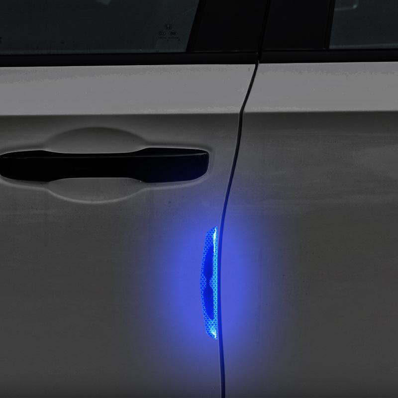 Reflective Carbon Fiber Anti-Collision Car Stickers for Handles, Door Bowl, and Mirrors