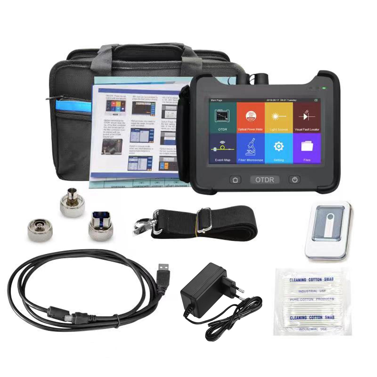 

Black 7in Optical Time Domain Reflectometer Multifunctional OTDR Tester 1310 1550nm 32 30dB
