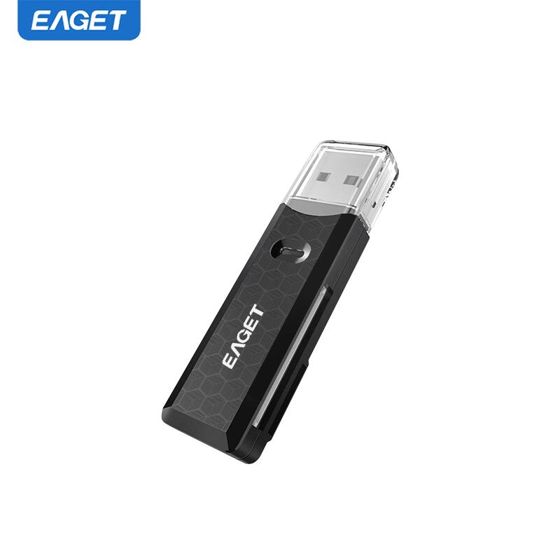 EAGET CR01-1  High-Speed Aluminum Alloy Card Reader USB Interface Memory Card Reader with Support for TF Card