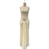 2025 Sommer Ärmelloses Netz-Rundhals-Fishtail-Band Bodycon-Kleid - Europäischer & Amerikanischer Stil