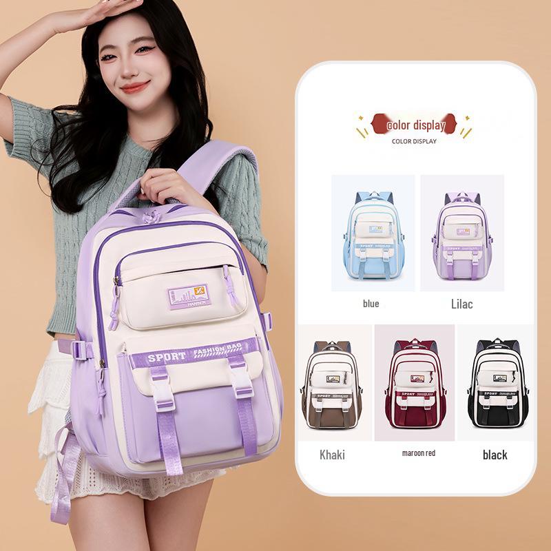 Lightweight Large Capacity Double Shoulder Backpack for Girls 2025 - Ideal for Middle and High School Students