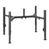 Wrought Iron Dog Bowl Stand Adjustable Width Single/Double Bowls Pet Feeder Rack Protect Cervical Spine Non-slip