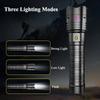 1/2PCS High Power Long Range LED Flashlight Zoomable Type-C Rechargeable Tactical Handheld Light for Outdoor Camping Fishing