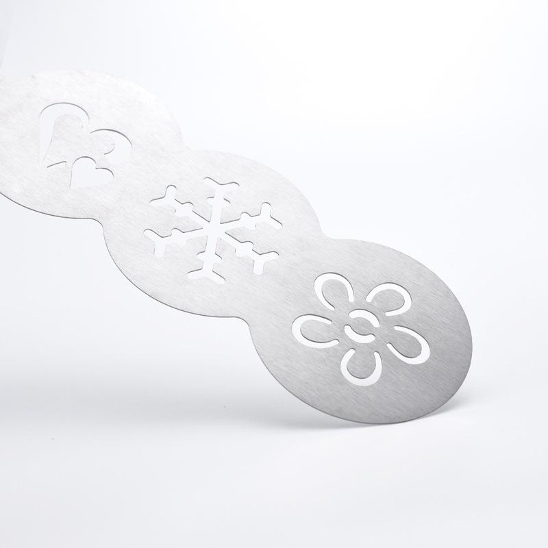 Three-in-one Stainless Steel Coffee Drawing Die Coffee Gadget Cake Dusting Mold  Coffee Decoration