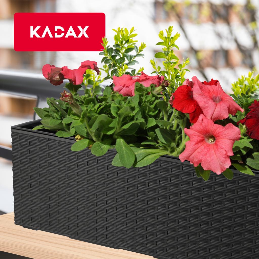 KADAX Balcony Box Flowerpot + Insert 19x56cm
