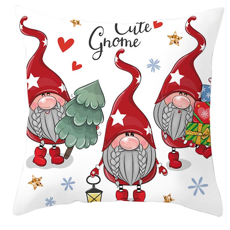 Faceless Santa Pillowcase Christmas Decoration Home  Gift Noel Navidad Happy New Year 2022 Cushion Cover