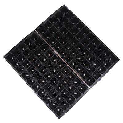 2Pcs 50 Cells Seedling Trays Plastic Gardening Germination Trays Black Seedling Container Garden Supplies For Vegetable Flower