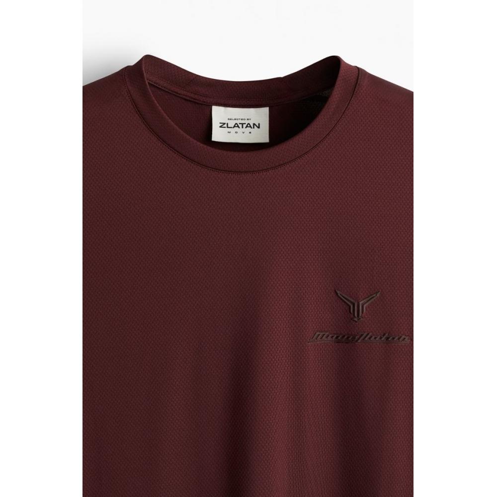 H M Sport Top Regular Fit dryMove Rust Red