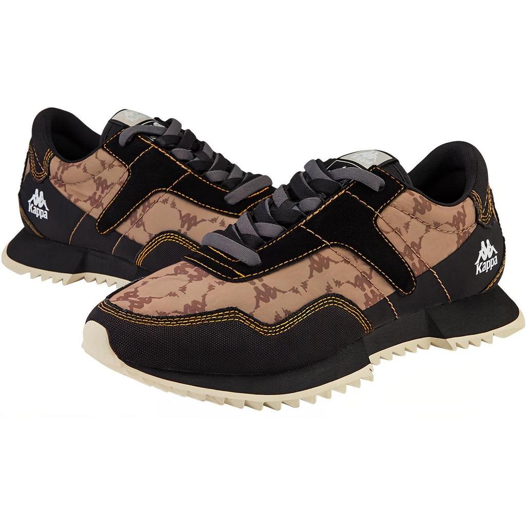 Kappa Fabric Leather Vintage Classic Monogram Sports Breathable Lightweight Low-Top Casual Shoes Unisex sneakers Black K0BY5MM11D-990