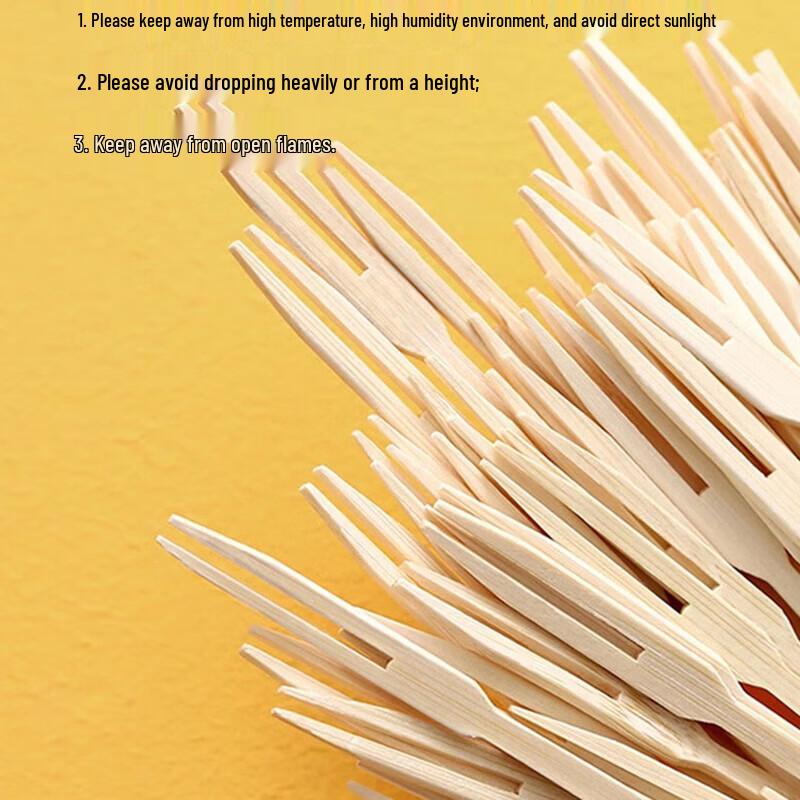 Fan Shun 9cm Bamboo Disposable Fruit Forks