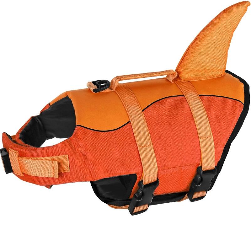 Pet Dog Life Jacket Pets Cat Dogs Life Jackets Puppy Cats Large Dogs Summer Swimming Safety Vest with Handle Rescue Clothes