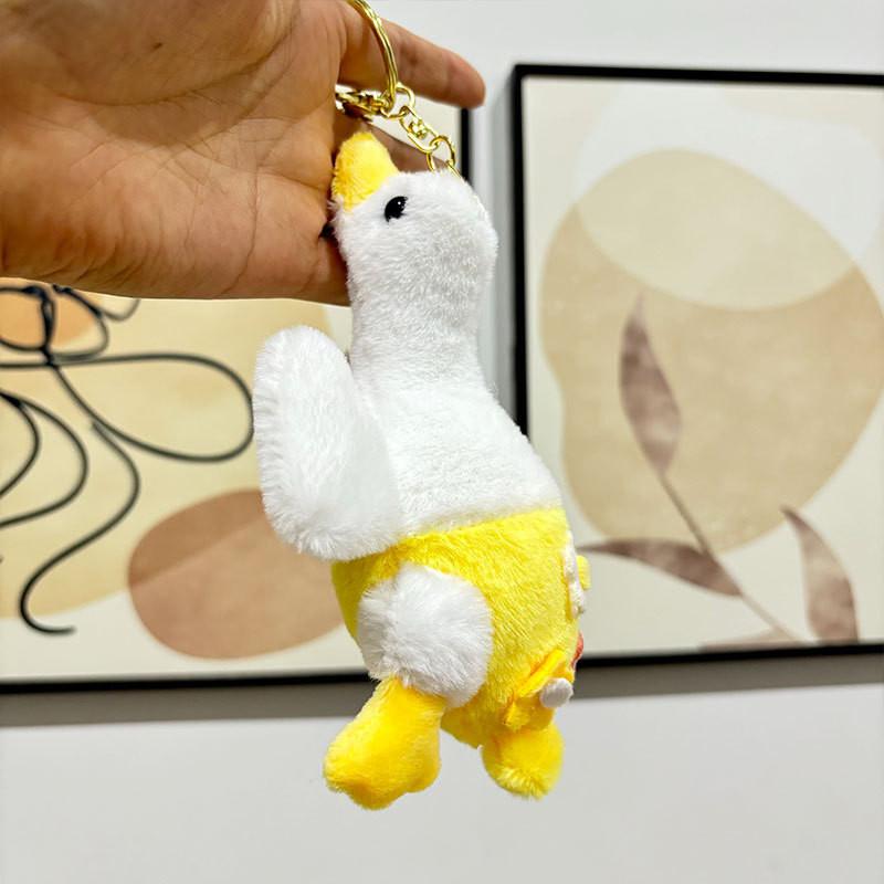 Cute Cartoon Goose Plush Keychain Toys In Bright Colors Ideal For Kids And Collectors