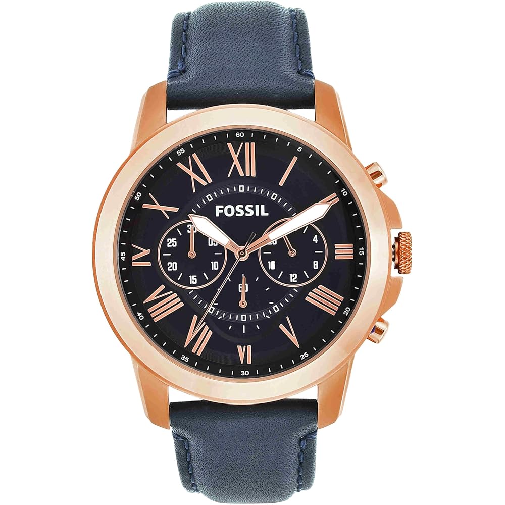 Fossil Men s Analog Watch Leather FS4835 42mm Water Resistant Classic Timepiece