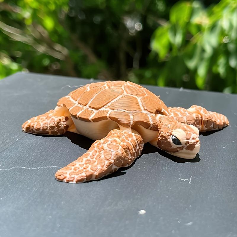 3D Printed Articulated Turtle Figurine Indoor And Outdoor Desktop Decoration Aquarium Landscaping Decor