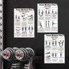 Grafico Allenamento 6 Pezzi Follow-through Palestra in Casa Guida Fitness Yoga Coinvolgimento Muscolare Grafico Azione Per Stanza Studio Ufficio Appartamento