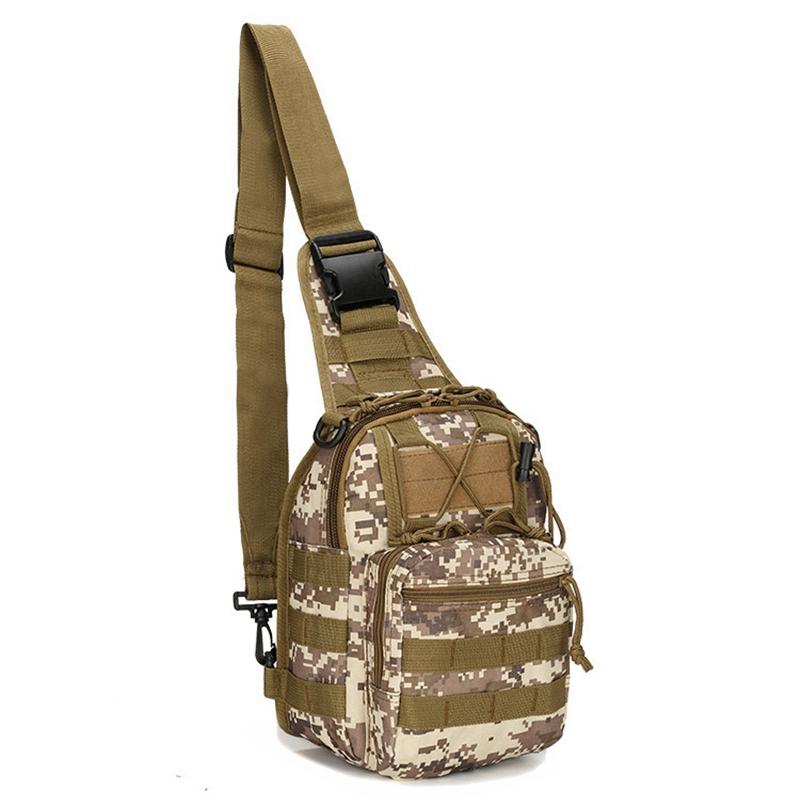 Shoulder Bag 800D Waterproof Oxford Small Chest Bag Outdoor Sports Sling Backpack for Hunting Hiking Camping