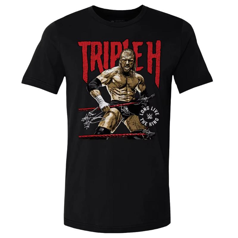 2025 Summer Hot Sale Men's 2D Printed Wrestler Triple H T-Shirt, Children's Street Sports Top, Street Sports Plus Size Top