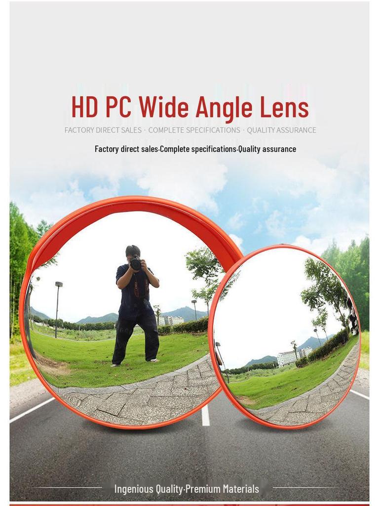 80cm Outdoor Convex Traffic Safety Mirror for Intersection Blind Spots