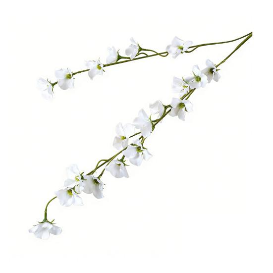 Искусственная ветка яблони-дички Реалистичная искусственная ветка бегонии Длинная ветка Искусственные цветы для Весна Лето В помещении Свадьба Дом Настольная композиция белый