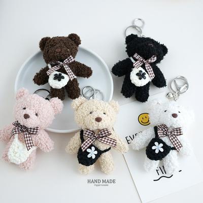 New Sale Cute Bear Pendant Plush Bag Soft Cute Accessories Female Key Chains Bag Charm
