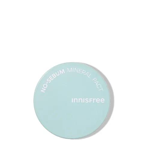 No Sebum Mineral Pact / Makeup Fixer Oil Blotting Powder Finish Pact for Oily Skin (8.5g)
