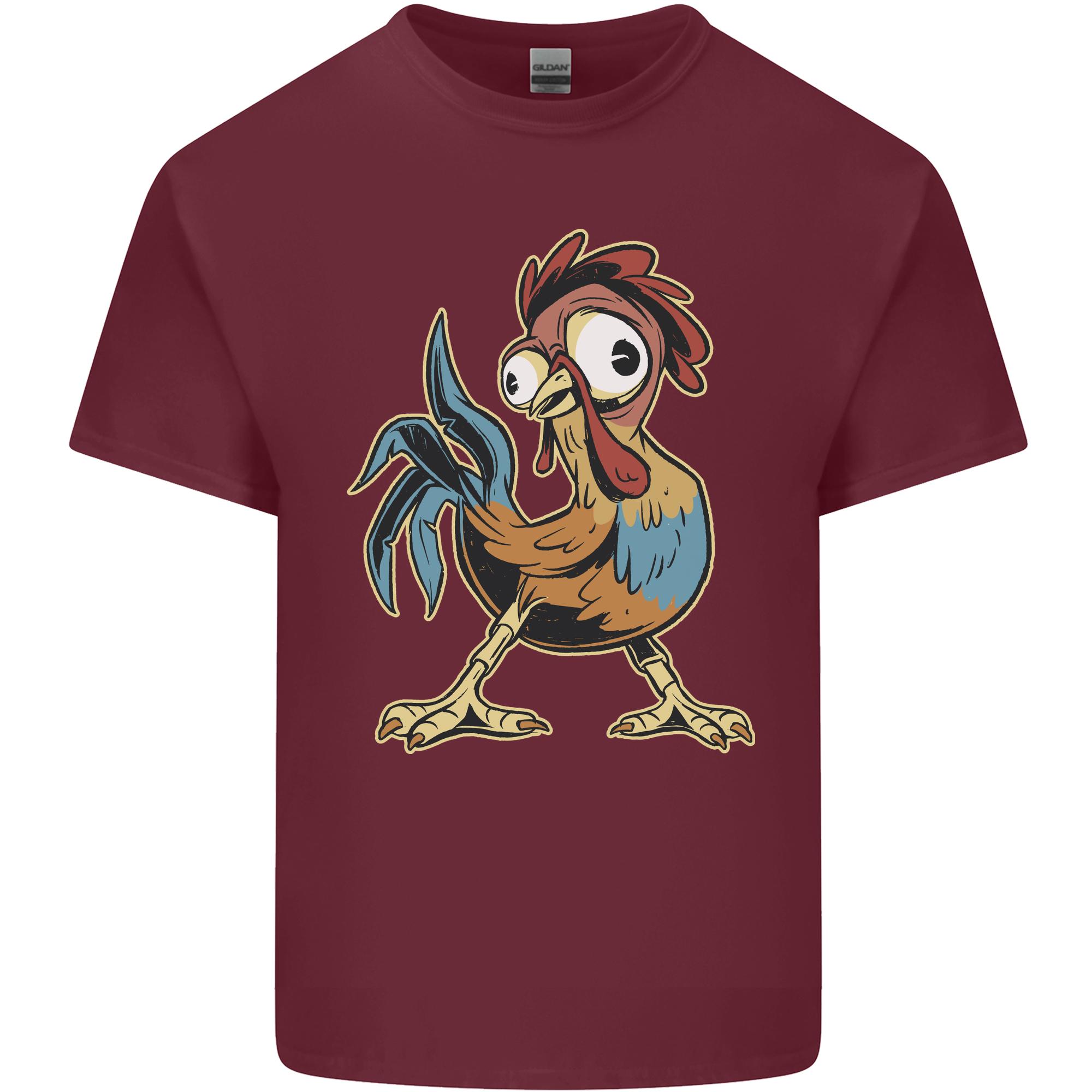 A Funky Rooster Farm Animals Chicken Unisexs Light Cotton Tshirt S