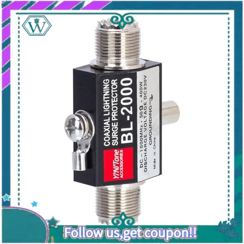 AA92-BL-2000 Coaxial Lightning Surge Protector PL259 Female To PL259 Female Coaxial Lightning Arrestor DC-1000Mhz