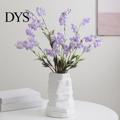 Realistic Artificial Flowers Lily of The Valley, 31.5" Long Stem Faux Bell Flowers, Fake Soft Fabric for Hotel Orchid Bridal Wedding Bouquet