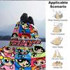 1pc Powerpuff Girls Flannel Blanket, Soft Skin Friendly with Digital Printing, Various Sizes Available for Family, Friends, Birthday