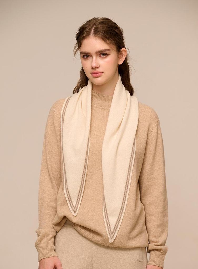 Korean Style Cashmere Triangle Scarf - Spring & Autumn Knitted Neck Gaiter, Winter Warmth