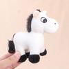 Cute Cartoon Plush Horse Doll Keychain Miniature Stuffed Animal Keyring Bag Pendant Stress Relief Toy