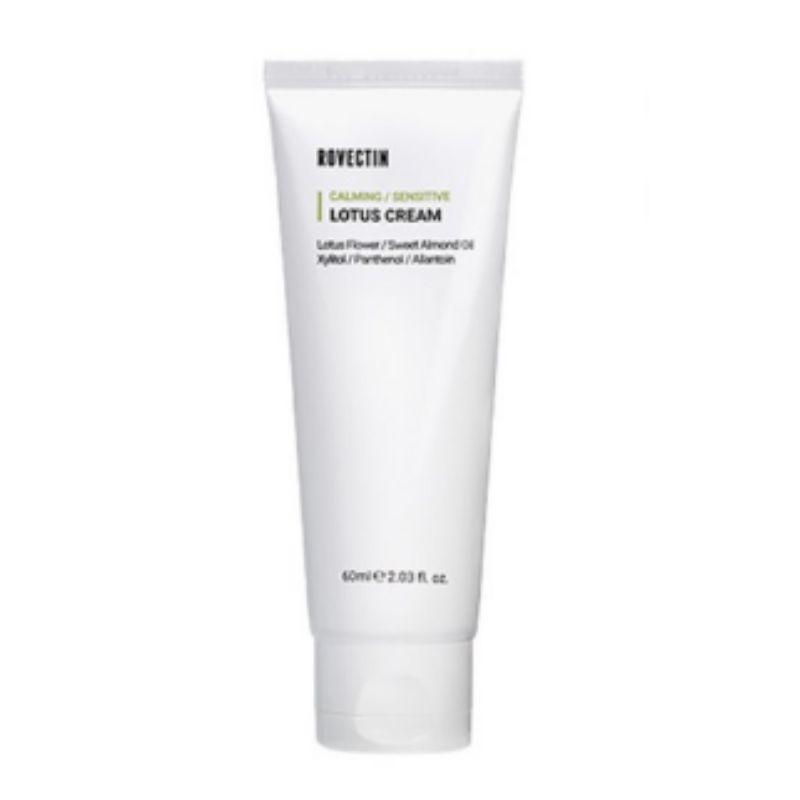 Rovectin Lotus Water Calming Hydrating Barrier Cream Korean K-Beauty Moisturizing Face Cream for Sensitive Skin 60ml