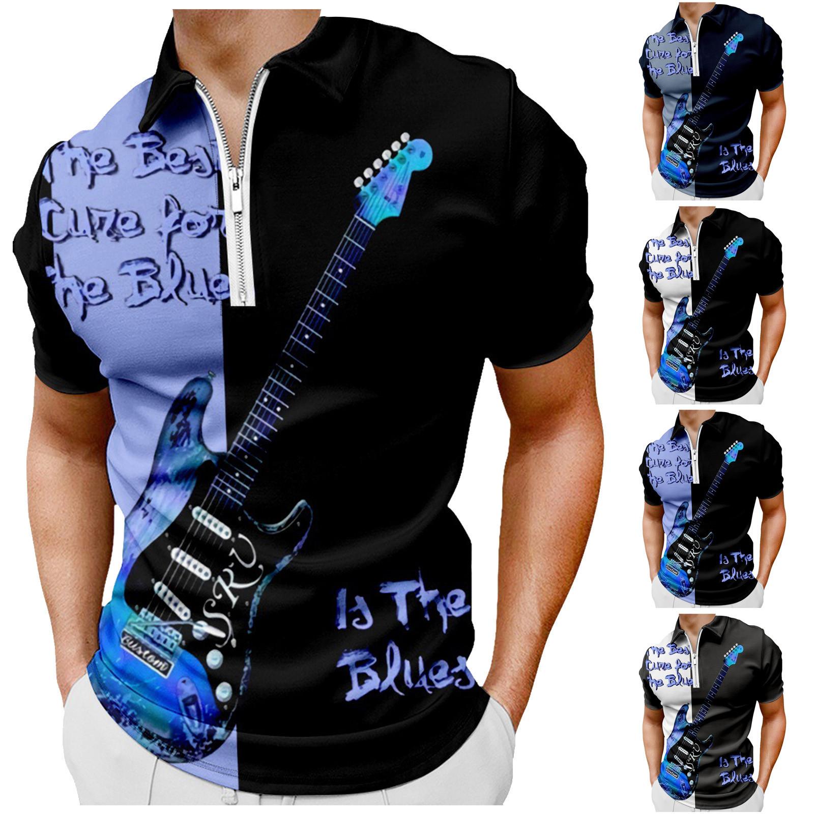 

Гавайский стиль с коротким рукавом на молнии Модная футболка Мужской кардиган Лето