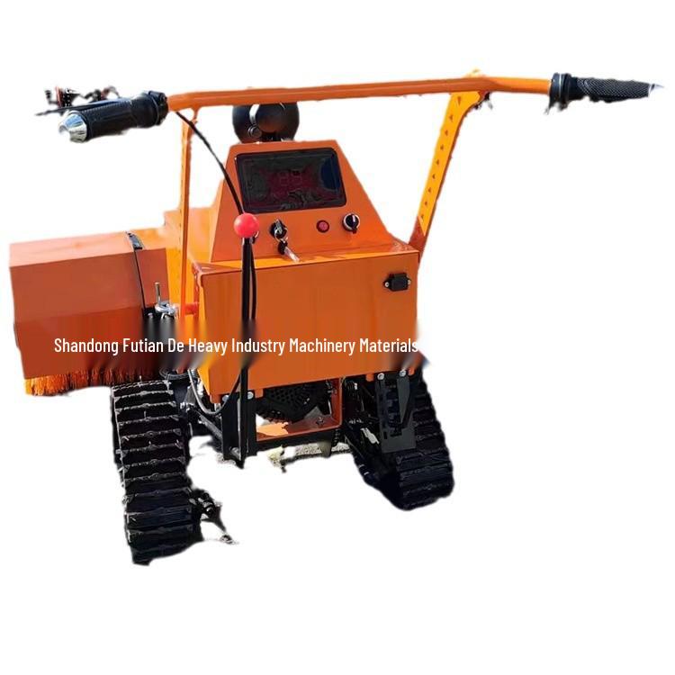 Compact Electric Hand-Push Snow Sweeper for Streets and Residential Areas