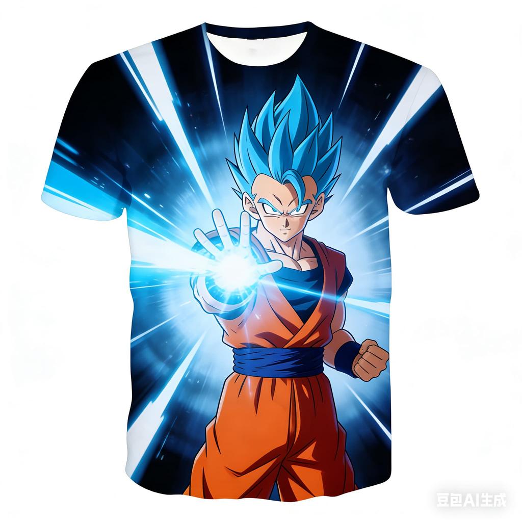 Anime Dragon Ball Son Goku 3D Print Mans T Shirt Summer Fashion Casual T-shirt Mans Children's Clothing T-shirt Tops