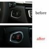 For BMW X1 F48 2016- Matte Silver Car One-Click Startup Switch Frame Cover