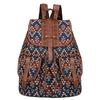 New retro pattern backpack canvas women's bag fashion personality travel strap small backpack