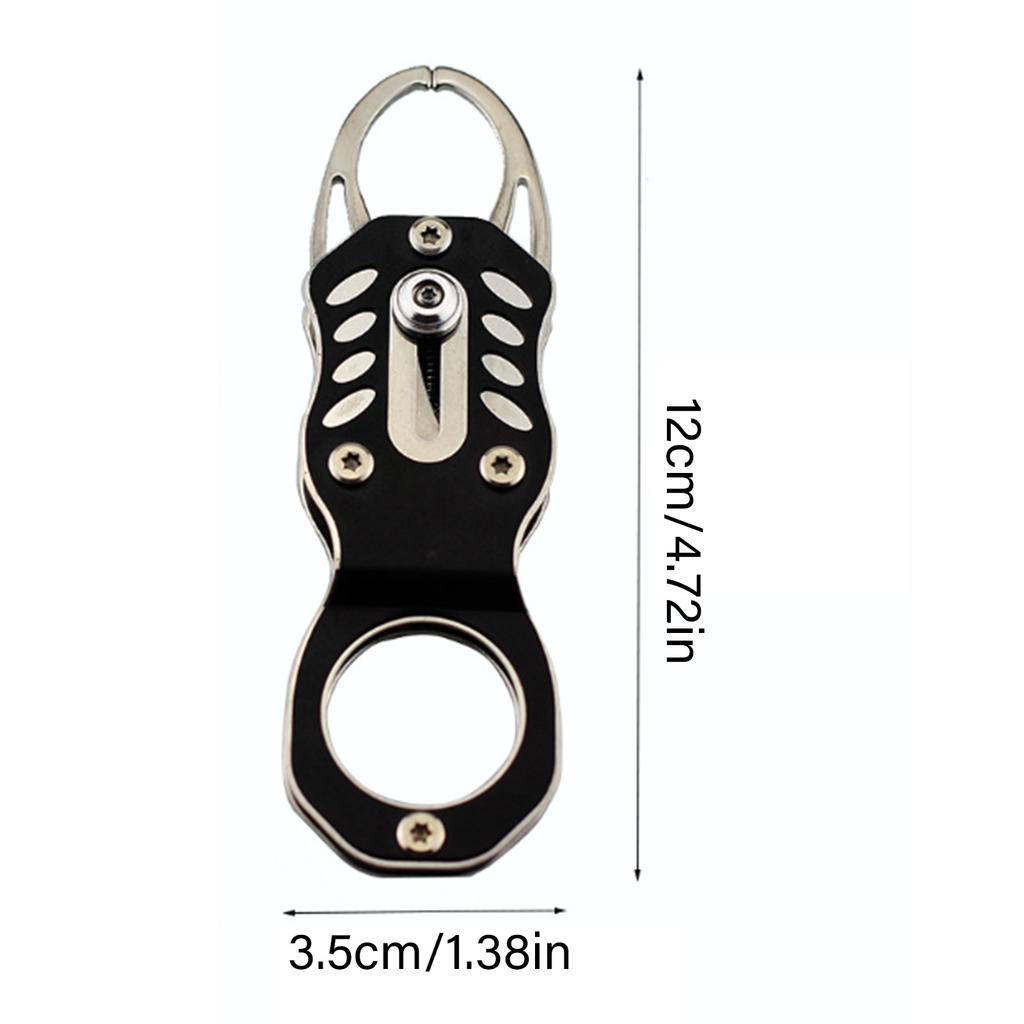 Fish Holder Gripper Tool with Coiled Lanyard Stainless Fish Mouth Grabber Fishing Pliers for Saltwater Fish Lip Gripper