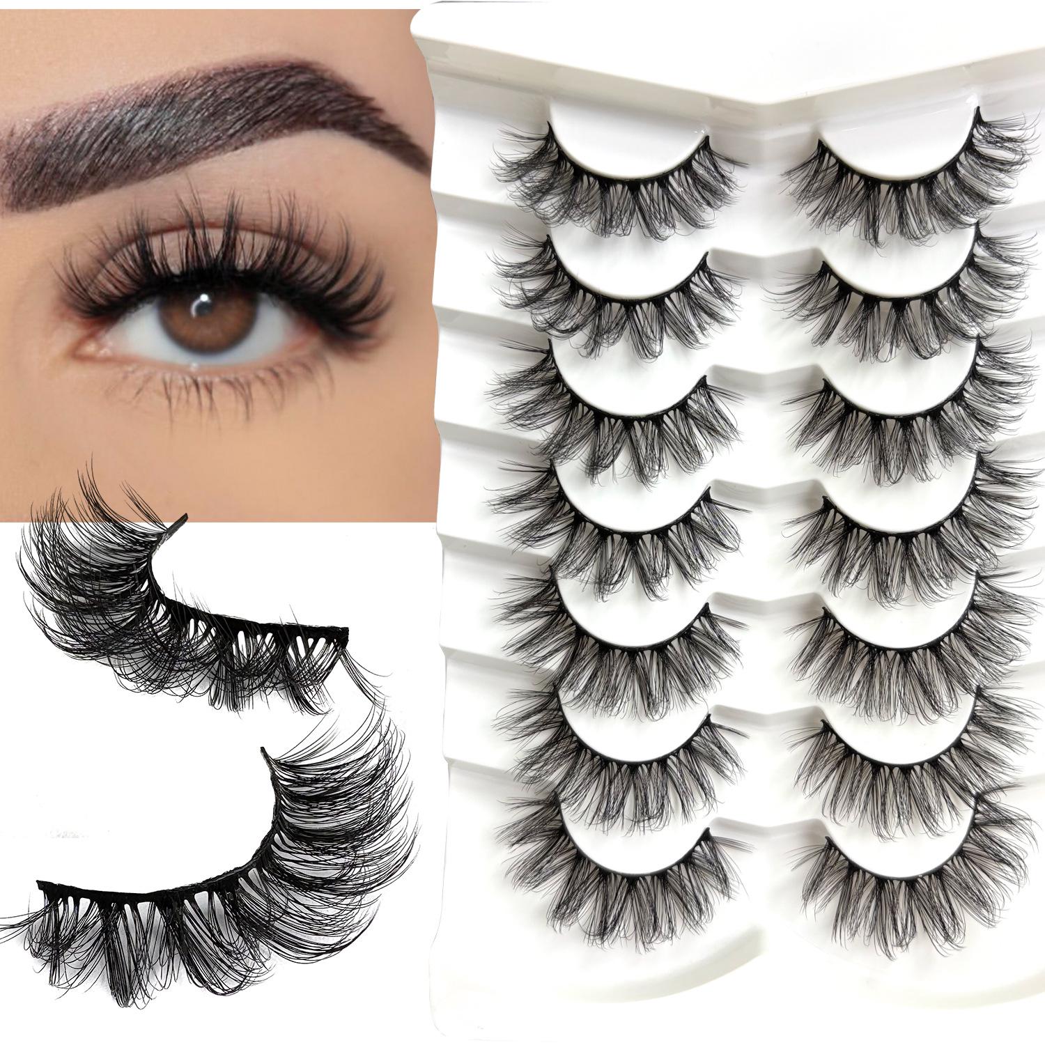 

3D Mink-Style European & American Russian Volume Eyelashes: Natural, Messy, Spiky Curl