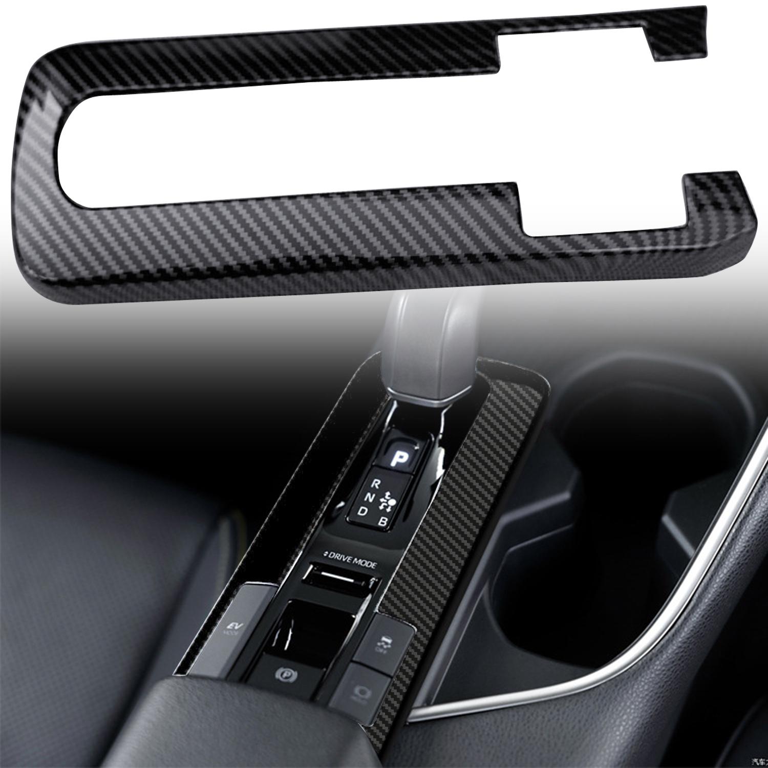 For Toyota C-HR AX20 2024 2025 Car Accessories ABS Gear Shift Panel Frame Cover Trim 1PC Carbon Fiber Grain