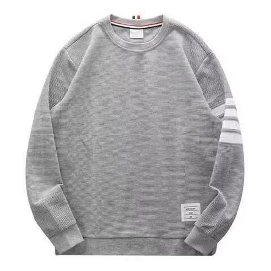 Men s Waffle Stripe Round Neck Long Sleeve Hoodie - Spring/Autumn XXL