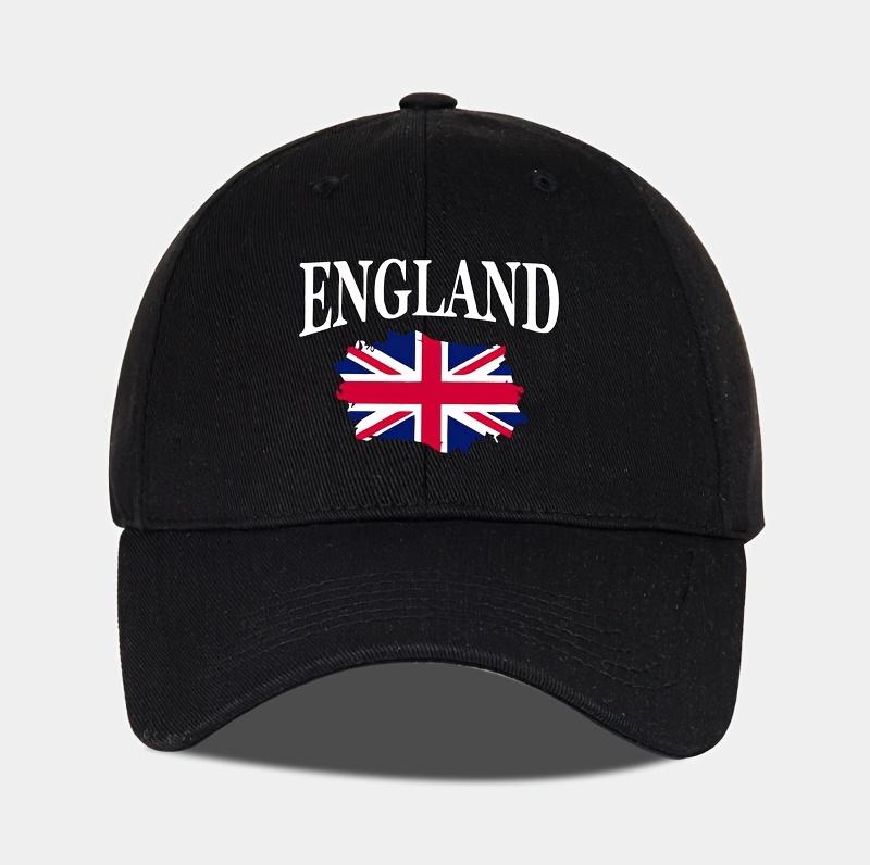 England Kappe Leicht Einstellbar Baseballkappe ENGLAND Aufdruck mit Union Jack Design Weiches Oberteil für Outdoor Schirmmütze