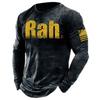Men ‘s Vintage Long Sleeve T Shirt 3D Print Spring Autumn Hip Hop Streetwear O-Neck T Shirts Loose Tops Tees Men Clothing