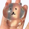 Cute Self Deprecating Bear Squeeze Toy Transparent Kawaii Expression Fidget Toy Squishy Sensory Anti-stress Christmas Gift
