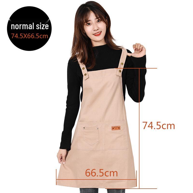 Custom Unisex Waterproof Canvas Waist Apron - Simple, Fashionable Workwear for Catering Regular (74.5*66.5CM)