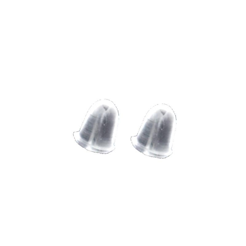 Accesorios para pendientes de joyería hechos a mano: Tapones para los oídos de silicona ecológicos y pendientes de plástico transparente antideslizantes y anticaídas.
