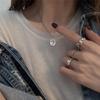 S925 Sterling Silver Small Lentil Pendant Necklace - Women's High-End Minimalist Clavicle Chain