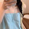 Dopamine Color Flower Long Rope Necklace Women Hollow Flower Pendant Necklace Adjustable Knot Sweater Chain Party Jewerly